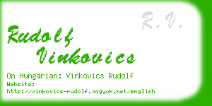 rudolf vinkovics business card